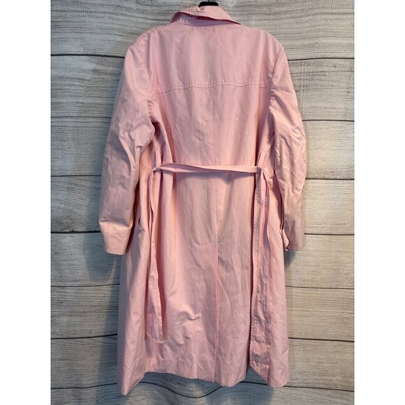 Barneys New York Pink Double-Breasted Trench Coat With Belt Size 8/42 - Picture 8 of 9